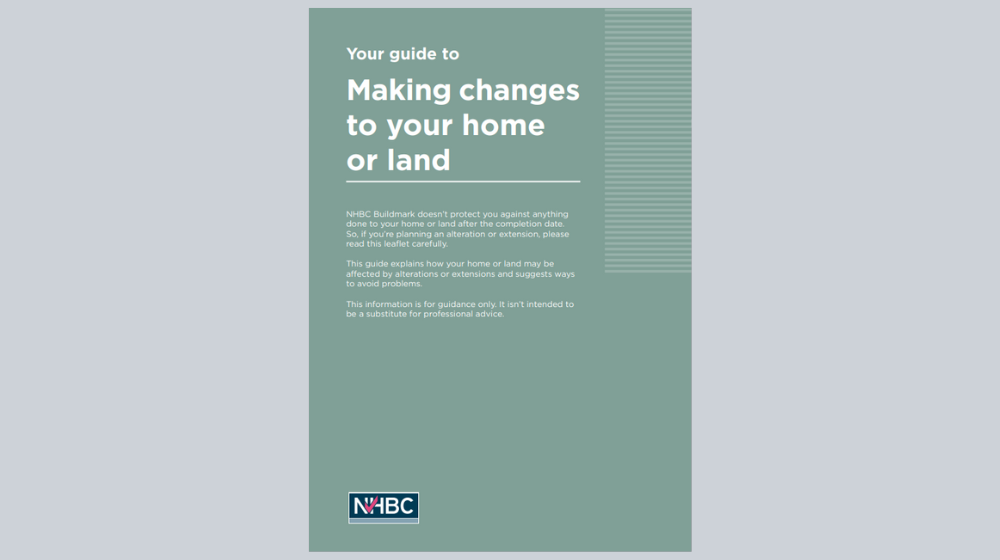 the cover of the guide to making changes in your home or land in teal and white
