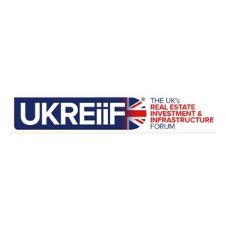 the ukreiif logo in blue, red and white