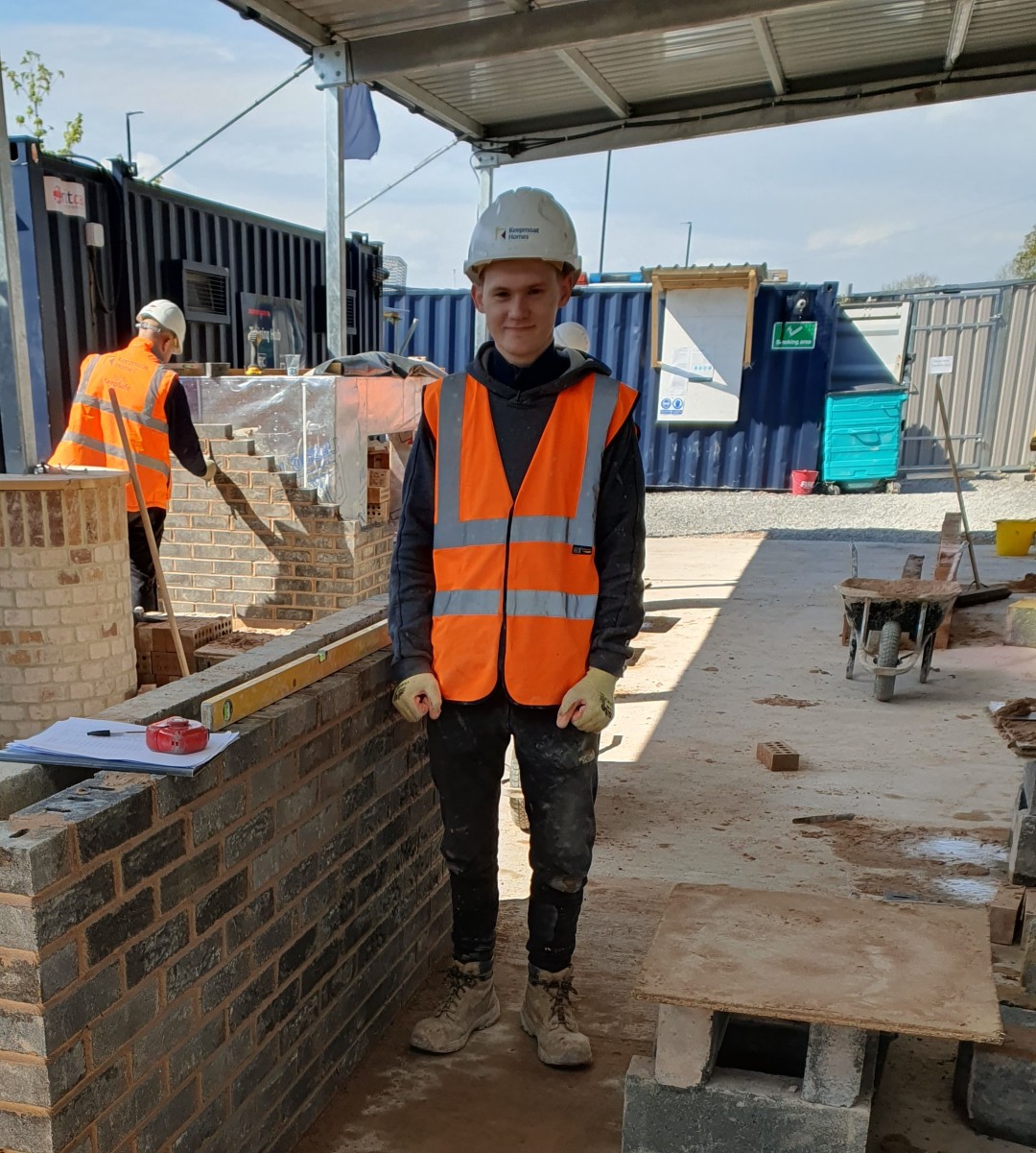 a photo of callum quinn on site wearing site safety clothing