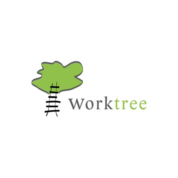 the worktree logo in green and black on a white background