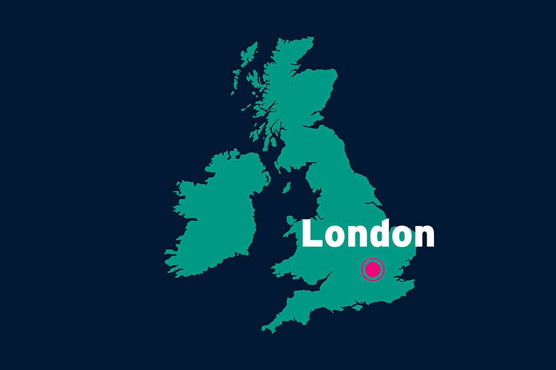 gb map highlighting london