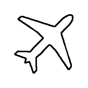 line drawing of airplane