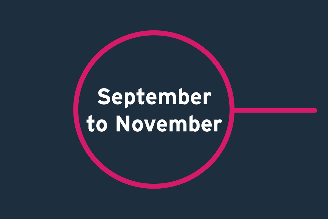 an image describing september to november