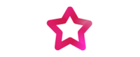 a pink ombre five point star