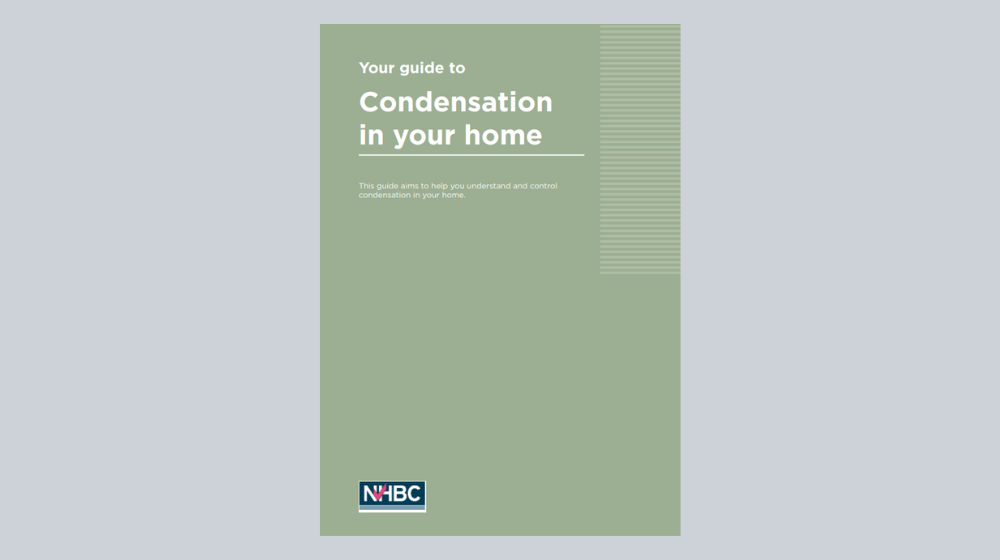 the cover for the guide to condensation in your home in green and white
