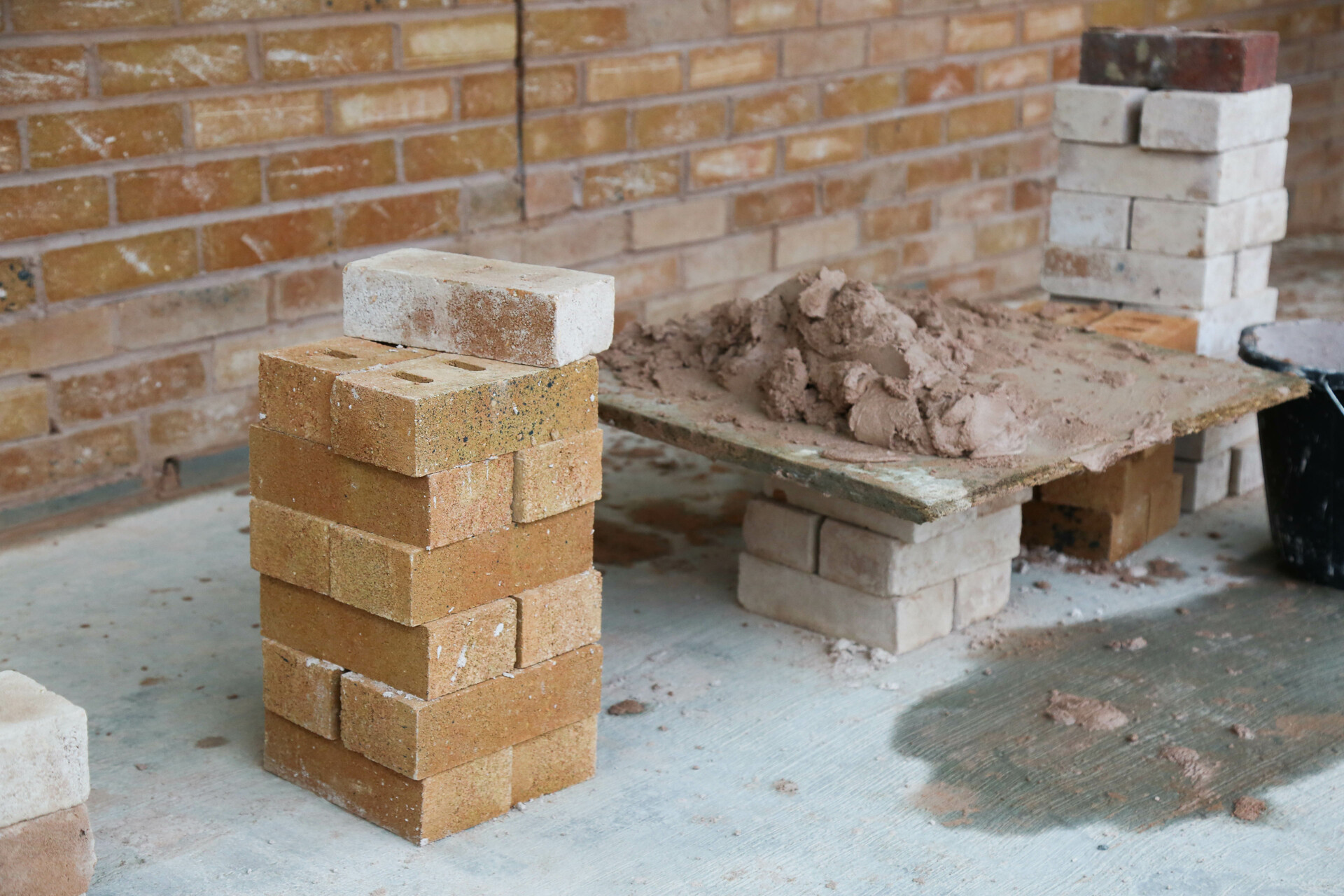 a photo of some completed brickwork at a training hub