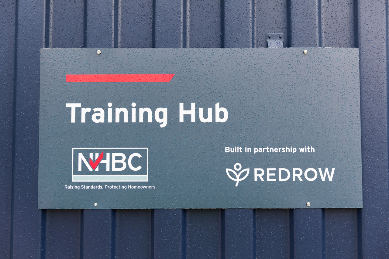 a photo of the sign outside nhbc's training hub